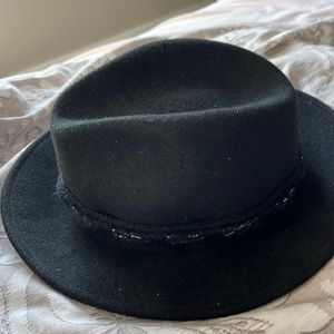 Black wool Panama hat